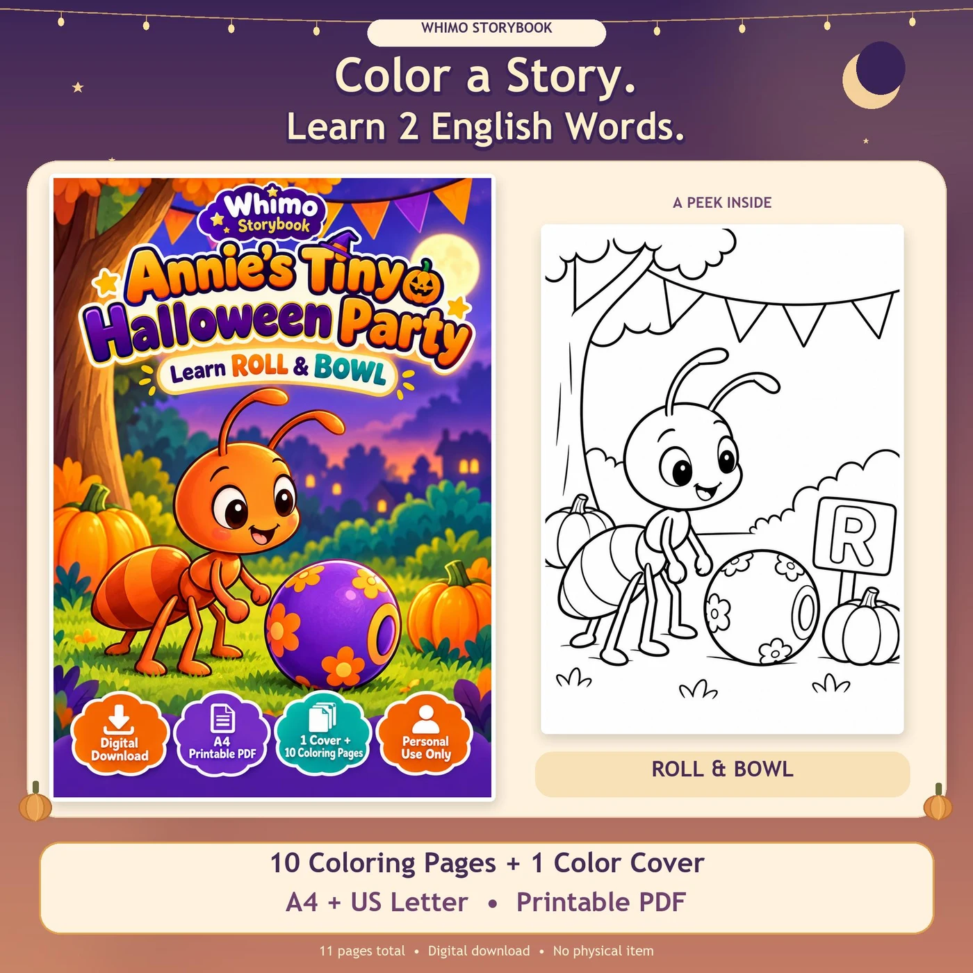 Annie's Tiny Halloween Party Coloring Book