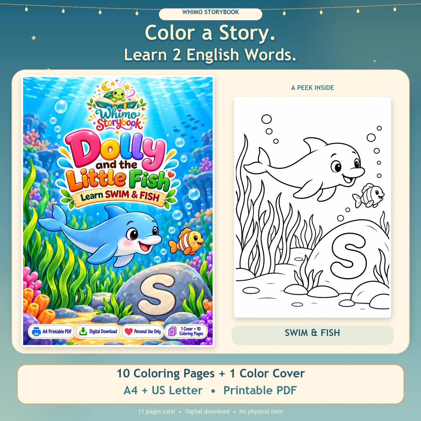 Dolly's Underwater Adventure Coloring Book