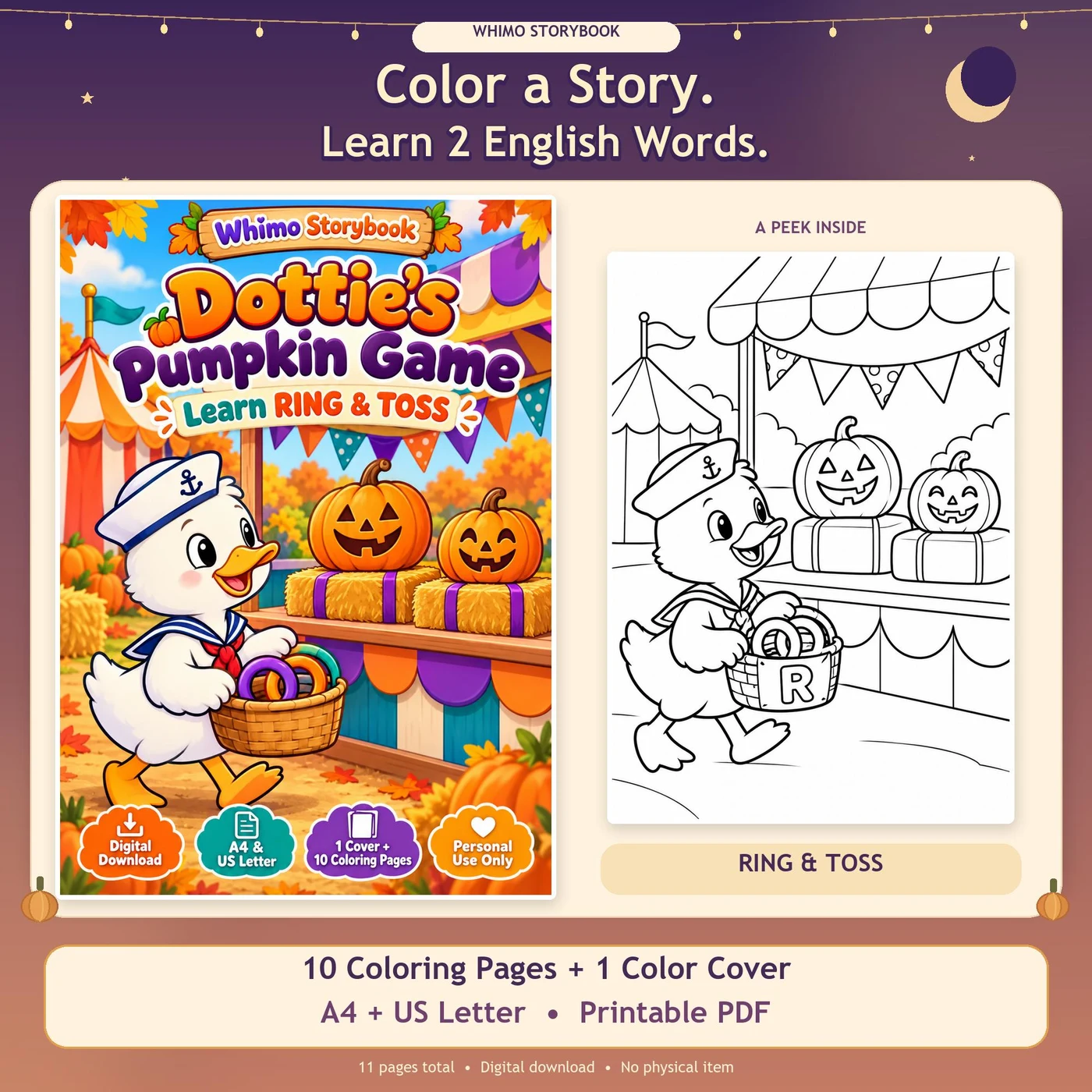 Dottie's Pumpkin Ring Toss Coloring Book