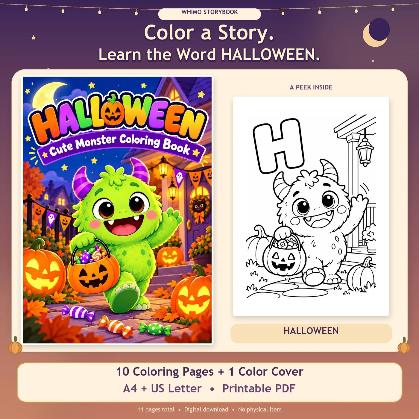 Halloween Monster Coloring Book