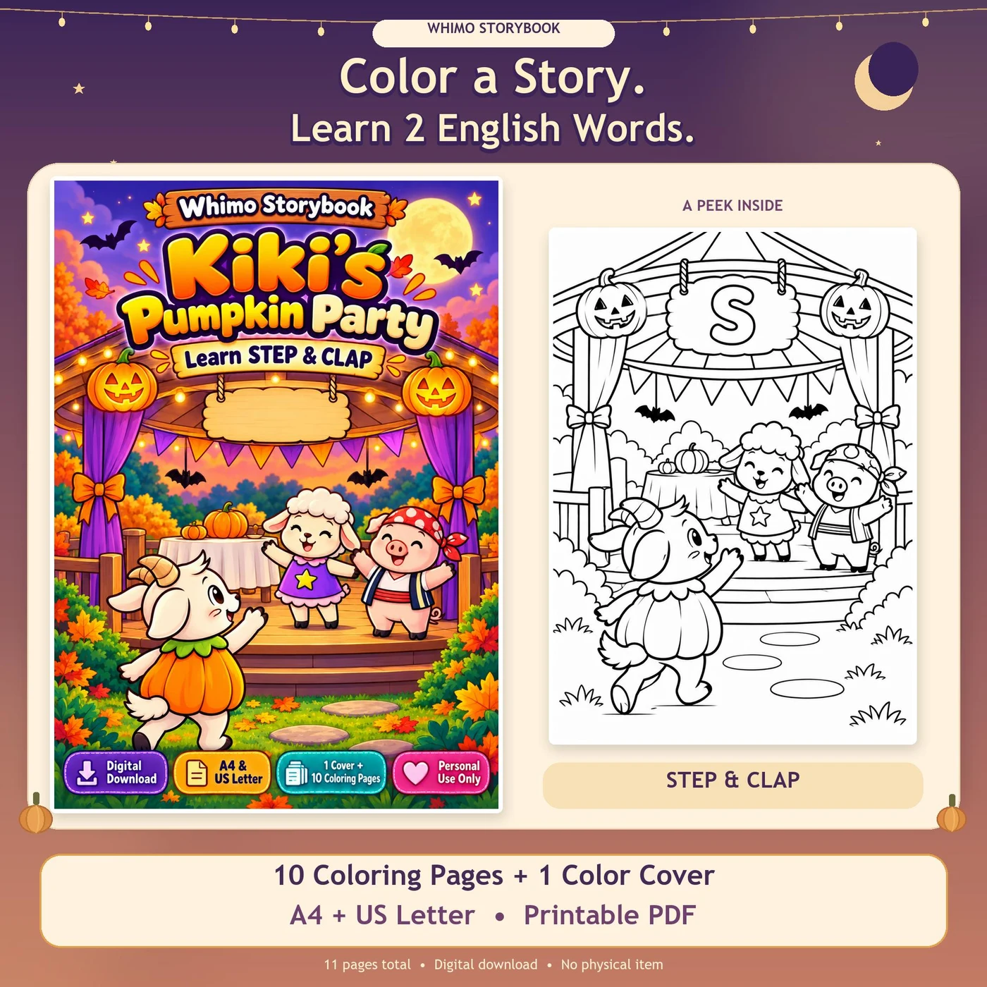 Kiki's Pumpkin Party Halloween Coloring Book