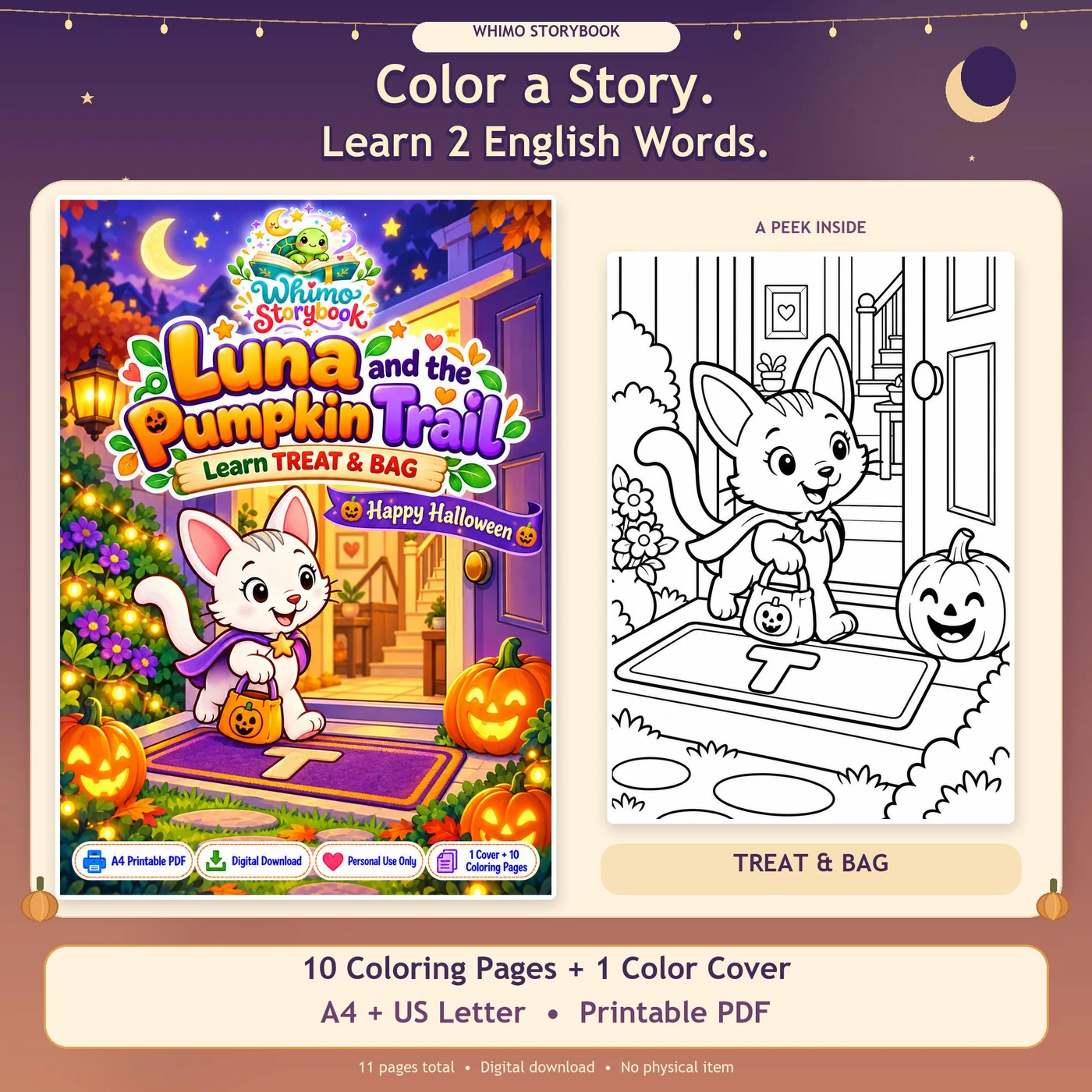 Luna Halloween Coloring Book