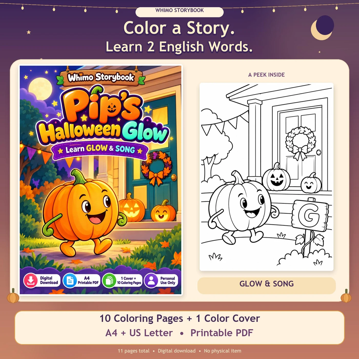 Pip’s Halloween Glow Coloring Book