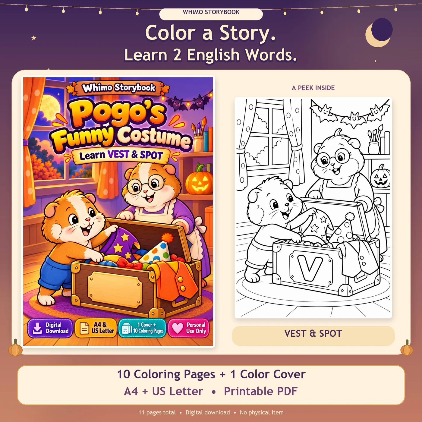 Pogo's Funny Costume Halloween Coloring Book